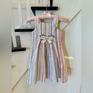 Little Girls Silk Party Dress, Size 6